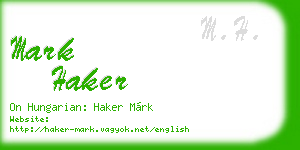 mark haker business card